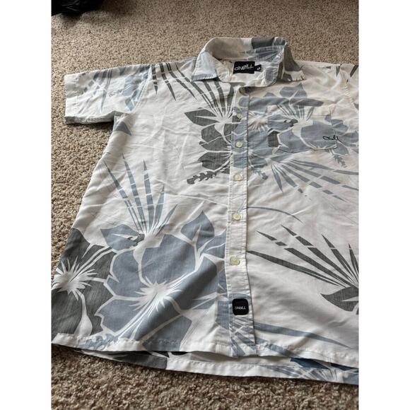 O'Neill Button Down short sleeve Shirt, Blue, size Med, Slim Fit, Cotton - Picture 6 of 8